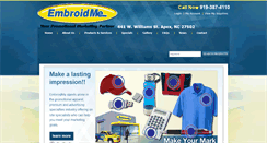 Desktop Screenshot of embroidme-apex.com